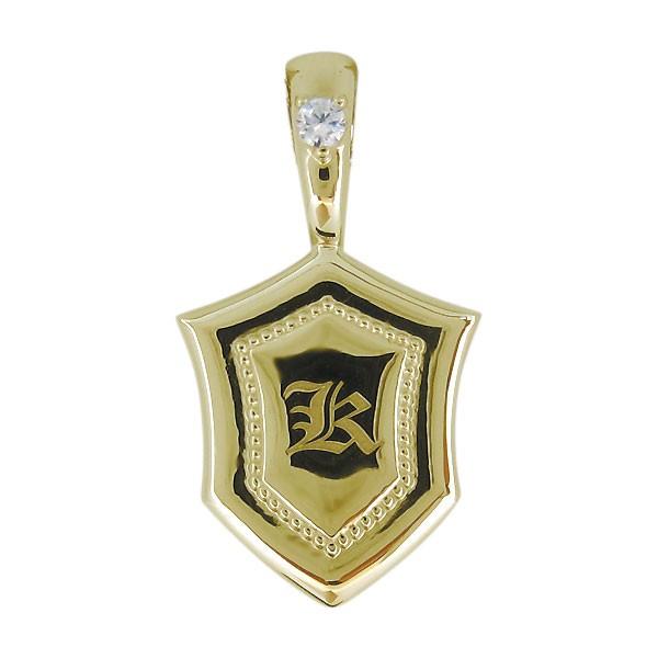 日本最大級 メンズ ペンダントヘッド ダイヤモンド 盾モチーフ 10金 イニシャル 送料無料 Kuljic Com