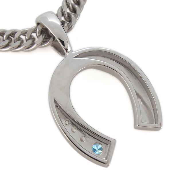 【売り切りお値下げ】 ネックレス メンズ 馬蹄 11月誕生石 ブルートパーズ プラチナ 喜平 ペンダント クリスマス ポイント消化 【RIZ1924641801】(69230円)