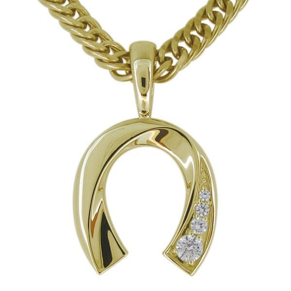 ネックレス 天然石 18金 K18 馬蹄 メンズペンダント ホースシュー(73080円)
