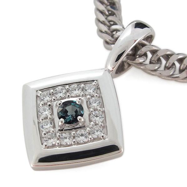 メンズ ネックレス アレキサンドライト 希少石 10金 ペンダント 喜平