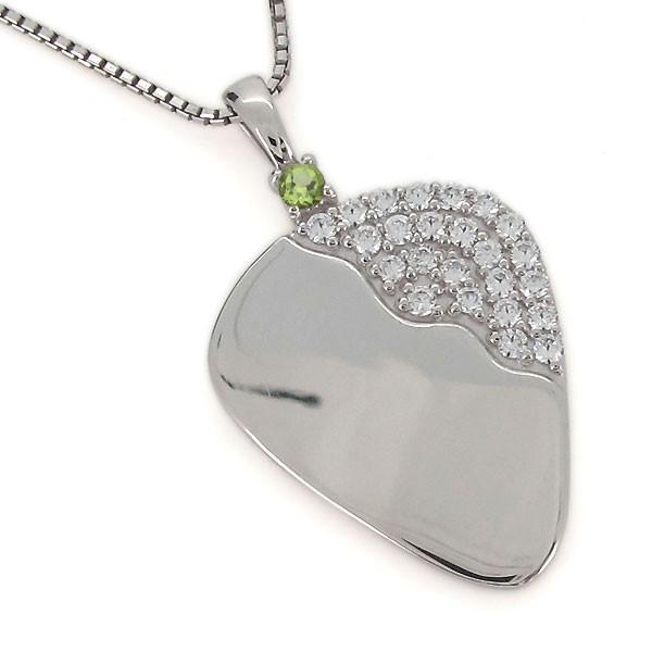 USED プラチナ メンズ ネックレス ギター ピック メンズ ペリドット ペンダント 音楽 【M2113238076】(76014円)