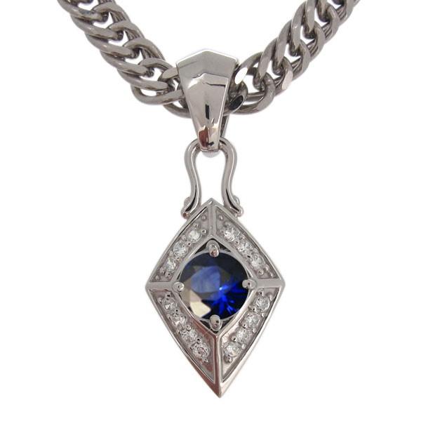 一流の品質 メンズネックレス 喜平チェーン メンズ サファイア ネックレス プラチナ プラチナ 喜平 ペンダント サファイア 天然石 メンズ アクセサリー