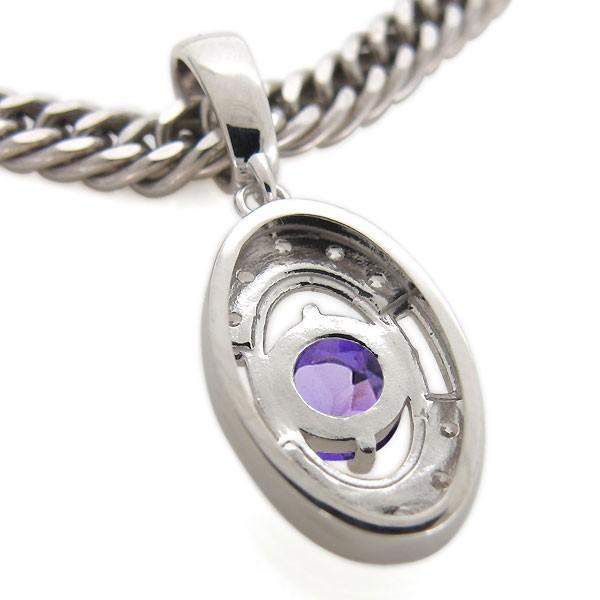 プラチナ ネックレス 喜平 メンズ アメジストネックレス 30代 40代 50