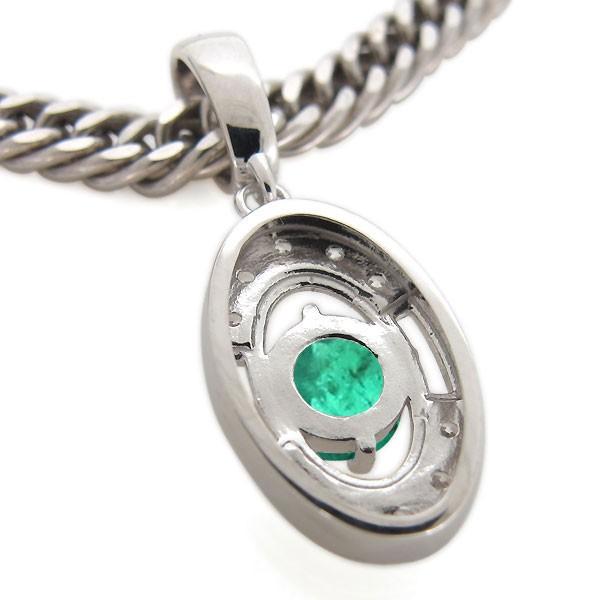 「送料無料・年末感謝」 ペンダントトップ メンズ プラチナ トップのみ エメラルド 喜平用 【JSB3084783714】(110961円)