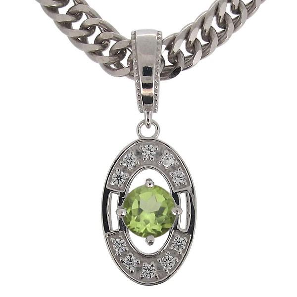 プラチナ ネックレス 喜平 メンズ ペリドットネックレス 30代 40代 50代