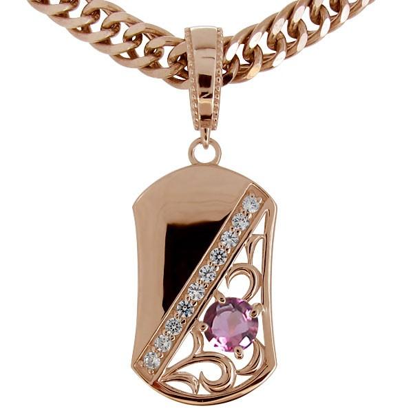 新しく着き メンズ シルバー ペンダント ピンクトルマリン メンズ シルバー 喜平ネックレス 唐草 ピンクトルマリン 喜平ネックレス メンズ アクセサリー