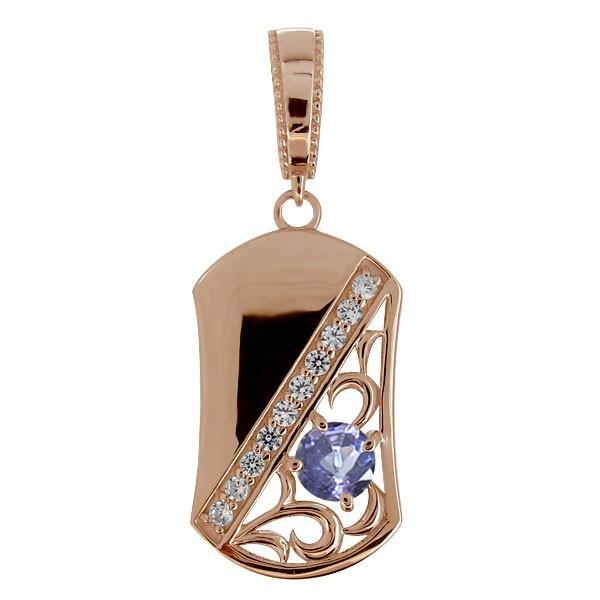 ペンダントトップ 18金 18k メンズ 喜平用 プレート タンザナイトの画像