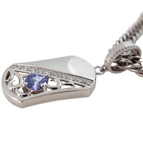 ペンダントトップ 18金 18k メンズ 喜平用 プレート タンザナイトの画像