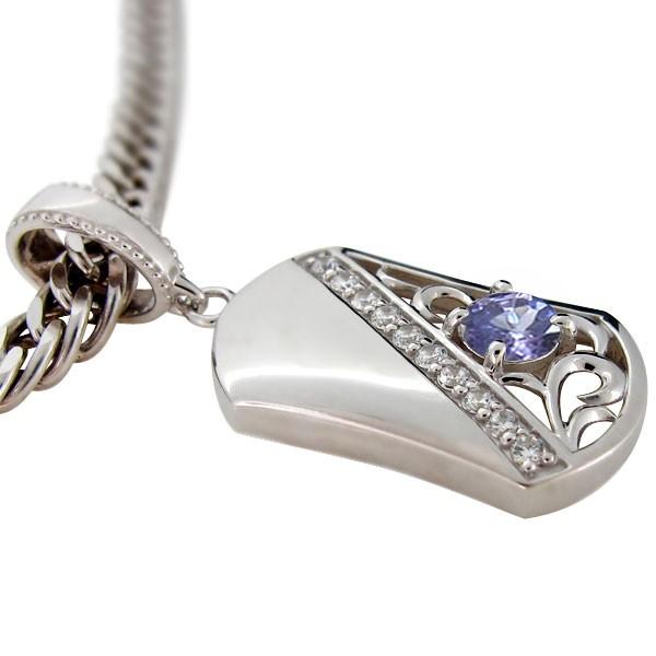 ペンダントトップ 18金 18k メンズ 喜平用 プレート タンザナイトの画像