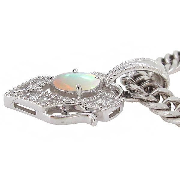 PT馬蹄オパールペンダントネックレス ネックレス メンズ シルバー 馬蹄 喜平 10月誕生石 オパール