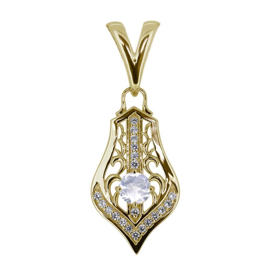 ペンダントトップ メンズ 10金 喜平 50g用 ロイヤルブルームーンストーン メンズネックレス