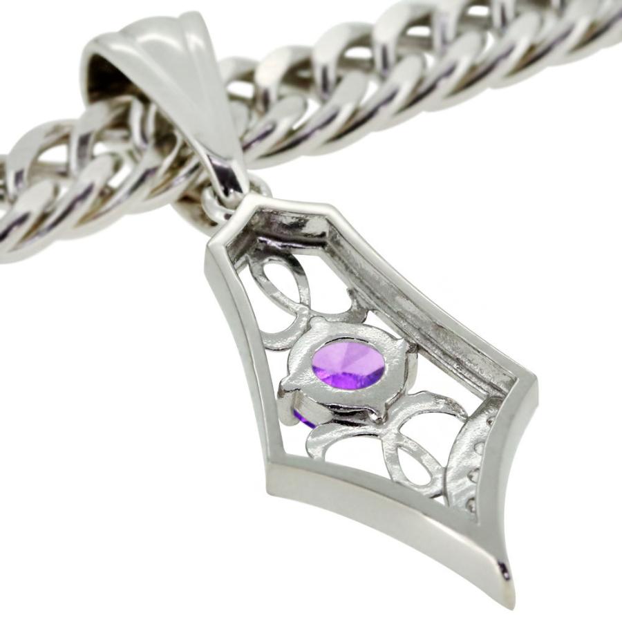 ネックレス 18k トップ メンズ 喜平 18金 キヘイ ペンダントトップ 2月誕生石の画像