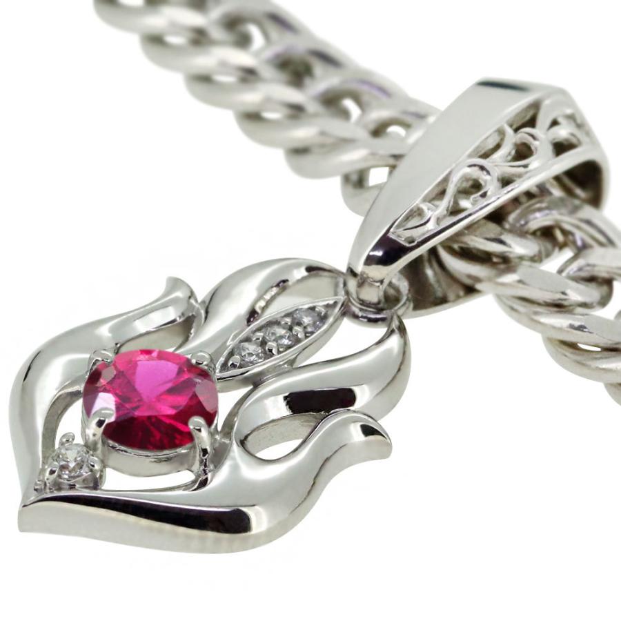 【新品】 ルビー ペンダントトップ プラチナ メンズ 喜平 50g用 7月誕生石 【BCD1863886578】(67045円)