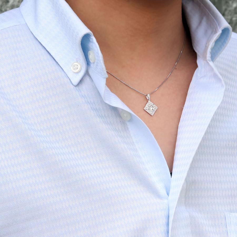 ほぼ未使用 メンズネックレス プラチナ おしゃれ 男性 彫り 洋彫り 洋唐草 アレキサンドライト 希少石 アクセサリー 【NAN2692912413】(96866円)