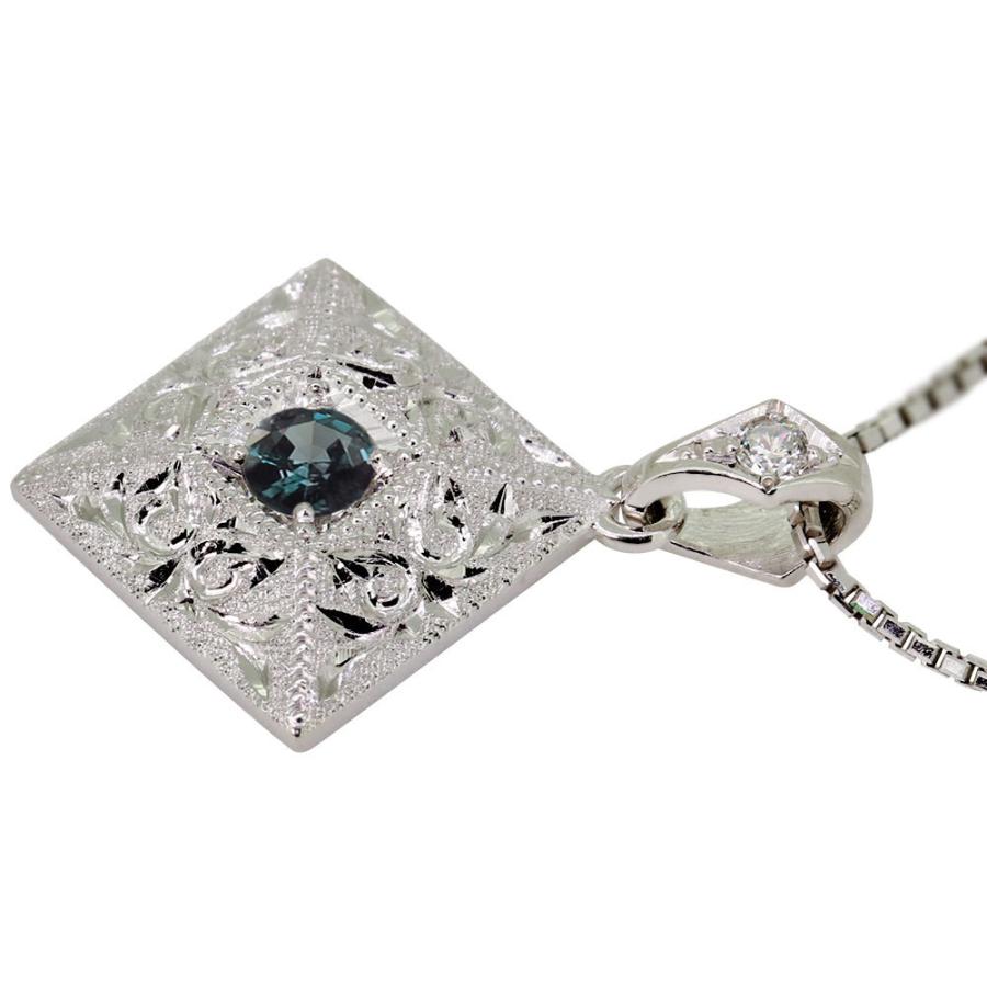 ほぼ未使用 メンズネックレス プラチナ おしゃれ 男性 彫り 洋彫り 洋唐草 アレキサンドライト 希少石 アクセサリー 【NAN2692912413】(96866円)