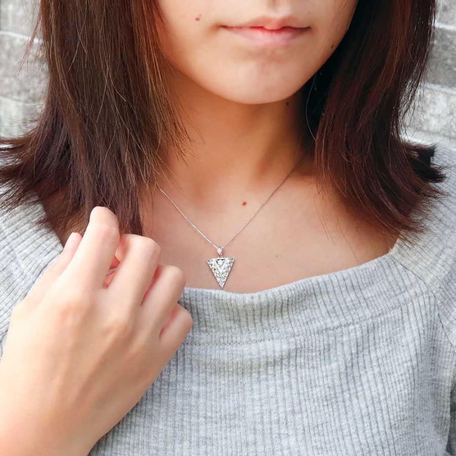 ネックレス シルバー925 レディース ペンダント ピンクサファイア 9月 誕生石 彫り 洋彫り SV925 おしゃれ_10