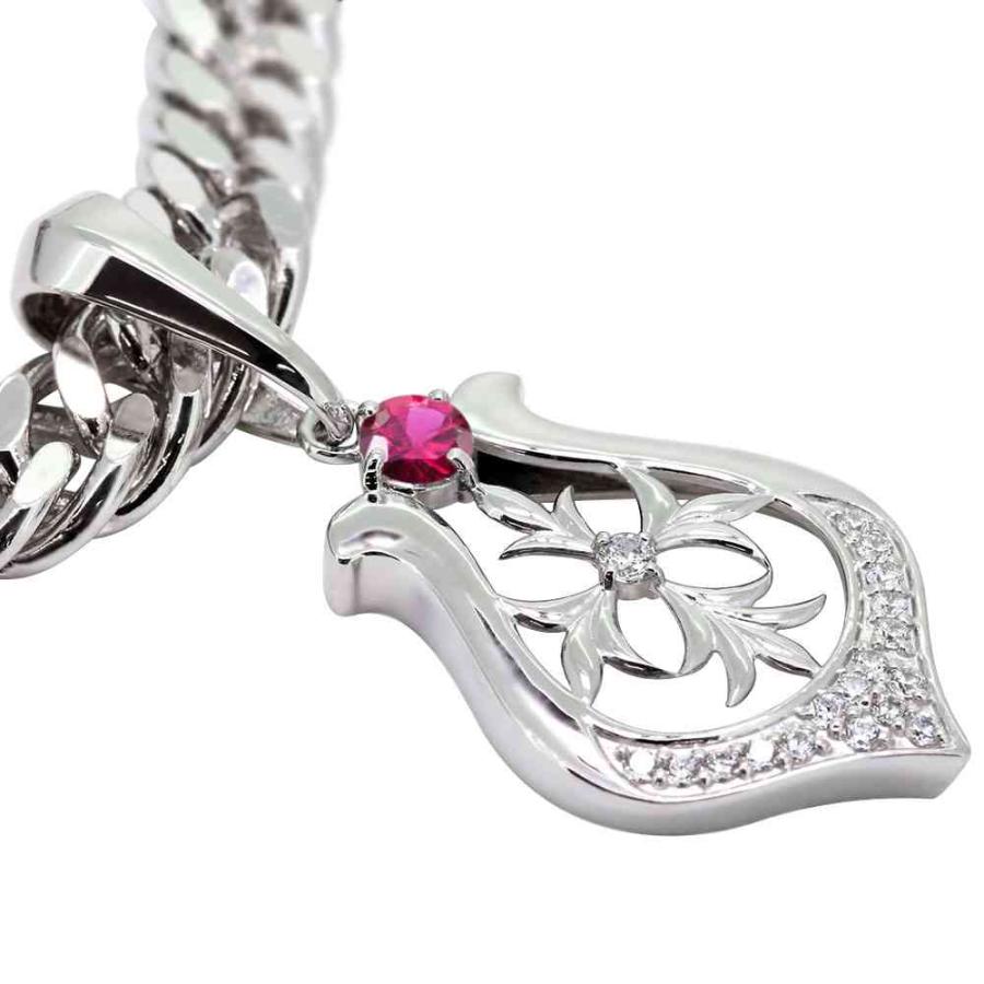 ペンダントトップ 18金 18k ルビー メンズ ネックレス 喜平用 馬蹄