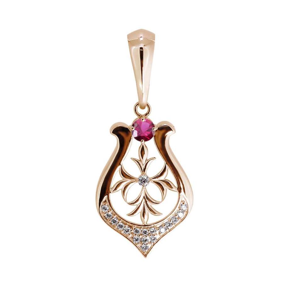 ペンダントトップ 18金 18k ルビー メンズ ネックレス 喜平用 馬蹄