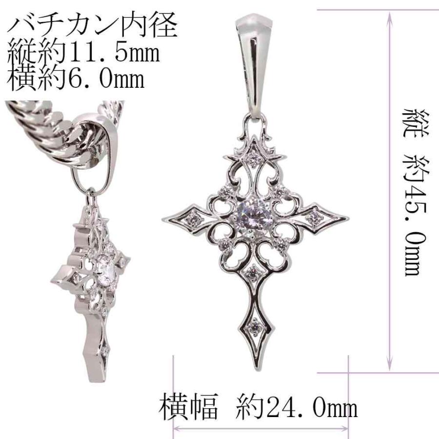 シルバー ペンダントトップ クロス 十字架 ネックレス ガーネット トップ 喜平用 100g メンズ_8