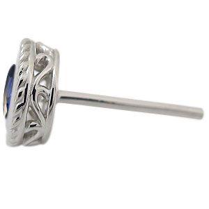 A7人気シール帳 サファイア ピアス 一粒 サファイアピアス K10 【1895619042】(68187円)