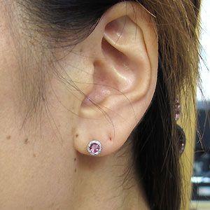 全国組立設置無料 ピンクトルマリン メンズピアス K18 一粒 メンズピアス 唐草 保存版 Mobile Scotturb Com