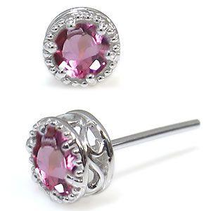 プラチナ ピンクトルマリン ピアス アンティーク ピアス クリスマス ポイント消化