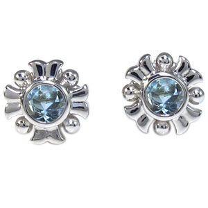 アクアマリンサンタマリア ピアス 一粒 ピアス