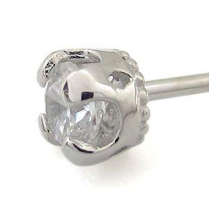 プラチナ ダイヤモンド ピアス シンプル 一粒 ピアス クリスマス ポイント消化_4