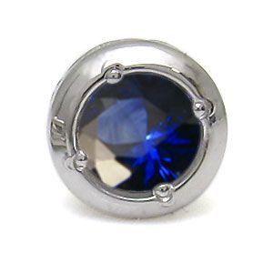 サファイア メンズピアス  K18 サファイアメンズピアス ハートの画像