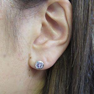 タンザナイト ミル打ち ピアス K18 タンザナイトピアス ハート_2