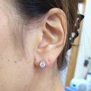 プラチナ 鑑定書付き ダイヤモンド ピアス 0.5ct クリスマス ポイント