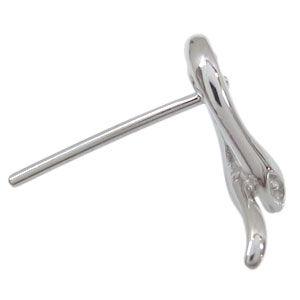 ガーネット 蛇 ハート ピアス スネーク 10金 ピアス ピアス スネーク ，