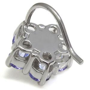 フラワー ピアス タンザナイト K18ピアス 外れにくい ピアスの画像