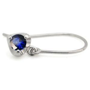フックピアス サファイア 一粒 ピアス K18 ピアス_4