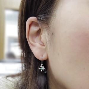 エメラルド ピアス 星 フックピアス K18 レディース : PLEJOUR (プレ
