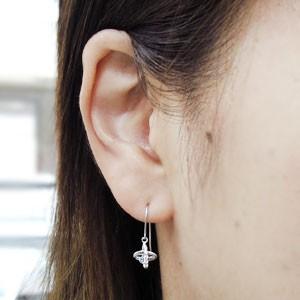 K18 フックピアス 星モチーフ 宇宙 アメリカンフックピアス : PLEJOUR