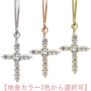 クロスピアス 誕生石 十字架 ピアス フックピアス 18金｜plejour｜05