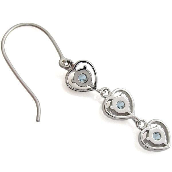 ハート ピアス アクアマリンサンタマリア トリロジー フックピアス プラチナ ピアス クリスマス ポイント消化_2