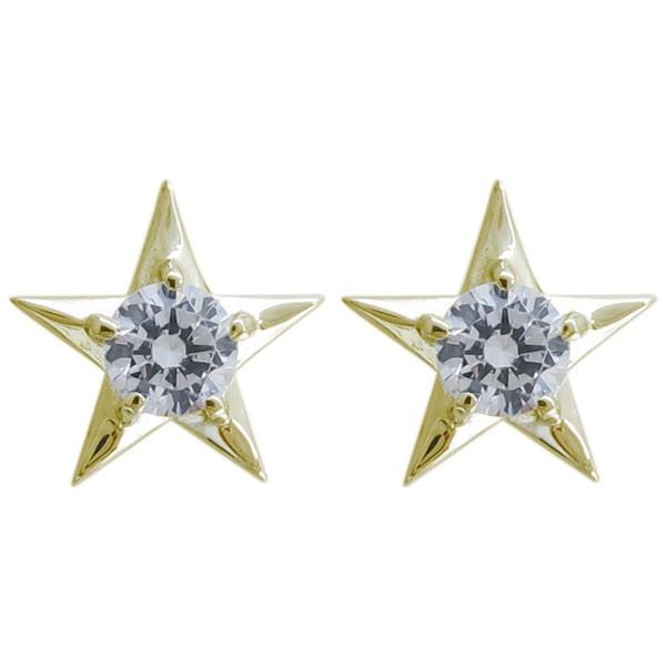 楽天市場】スターピアス ダイヤモンド 星ピアス K10 メンズ
