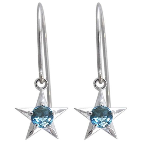 安い プラチナ 可愛い 星ピアス ブルートパーズピアス レディース クリスマス ポイント消化 海外正規品 Www Doctor Plan Com