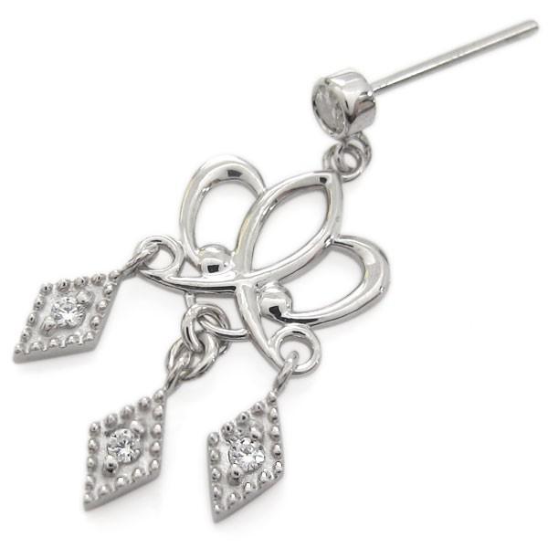 ダイヤモンド 王冠 シャンデリアピアス クラウンピアス 上品の画像