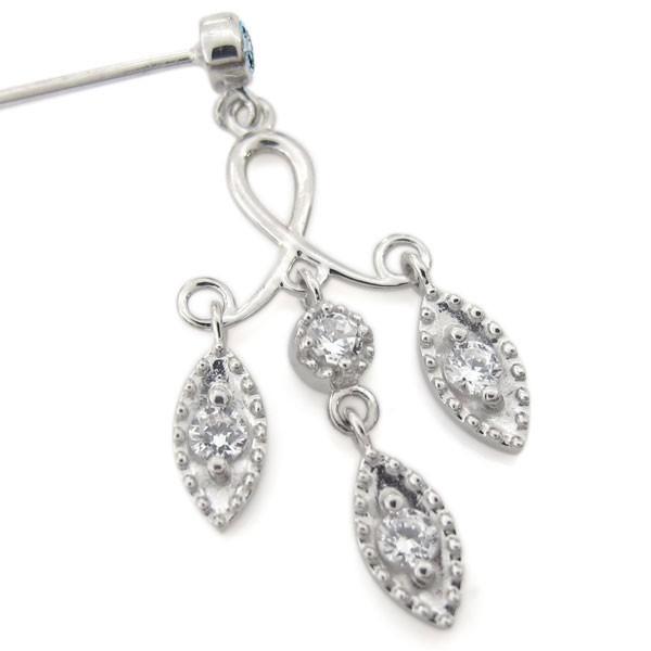 シャンデリアピアス アクアマリンサンタマリアピアス K18 ピアスの画像