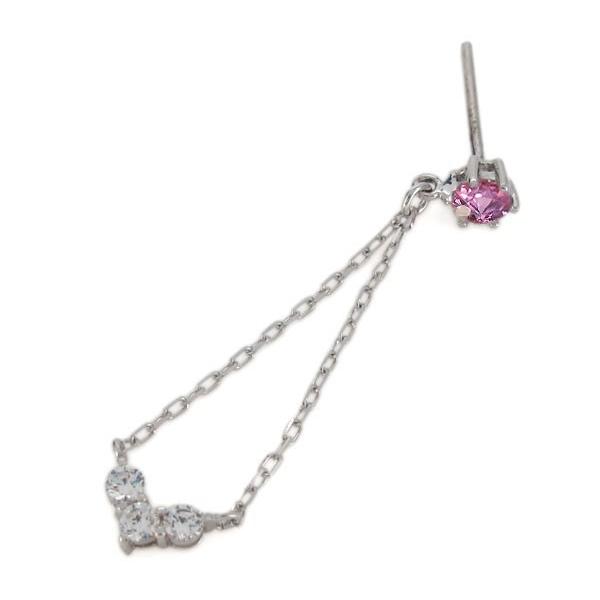 ピアス 9月誕生石 トリロジー スタッドピアス レディース 18金 揺れる_4