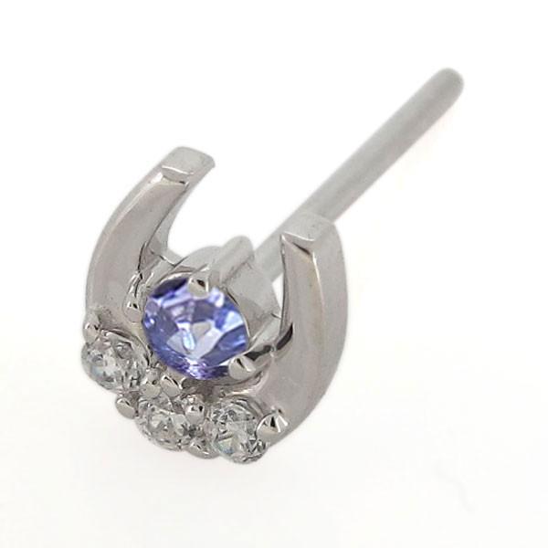 ホースシューモチーフ スタッドピアス タンザナイト プラチナ ピアス クリスマス ポイント消化_4