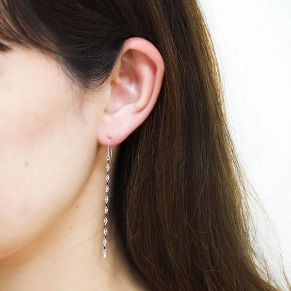 ピアス レディース ロイヤルブルームーンストーン 揺れるピアス ロング 