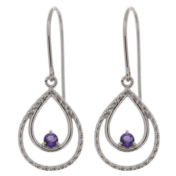 在庫処分セール ピアス アメジスト ティアドロップ 雫 レディース ミル打ち フック プラチナ クリスマス ポイント消化 在庫限り Www Skylanceronline Com