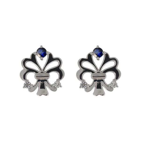 レディースピアス フラワーブーケ サファイア プラチナ スタッドピアス オシャレ クリスマス ポイント消化