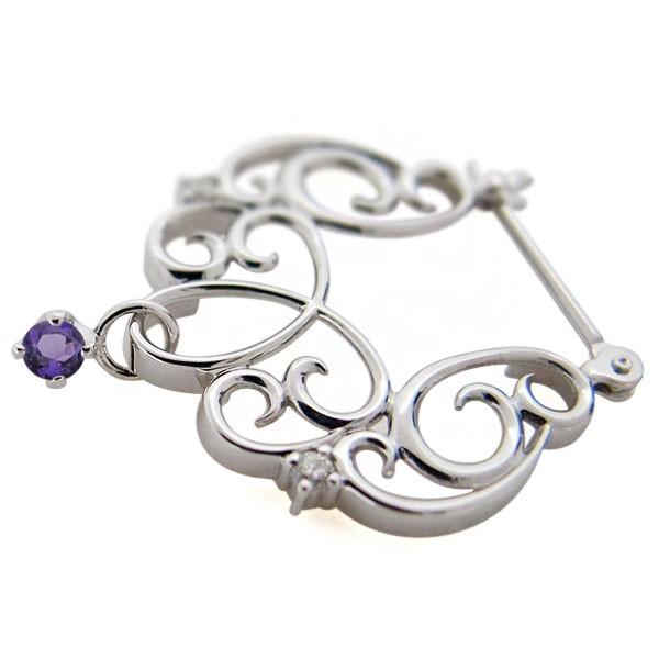 【公式】 ピアス レディース 人気 フープ アメジスト 10金 唐草 クロッシング 【Z8951958509】(32201円)