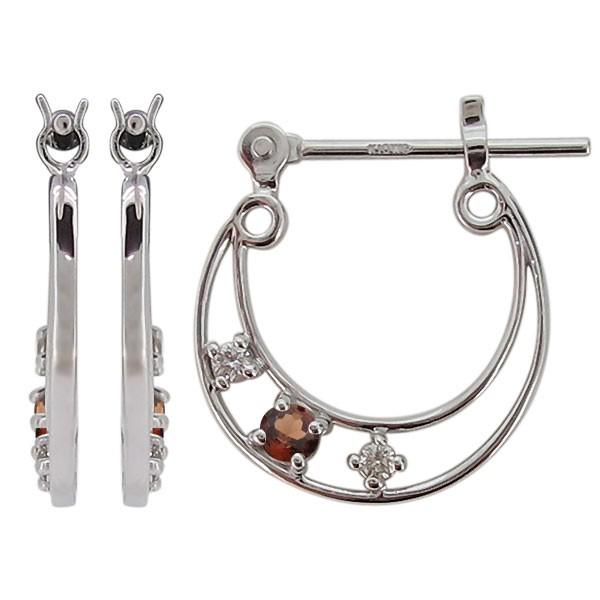 チャンピオン ピアス レディース クロッシングピアス プラチナ ガーネット 月 ムーン 包装無料 送料無料 Server1 Billbrain Tech
