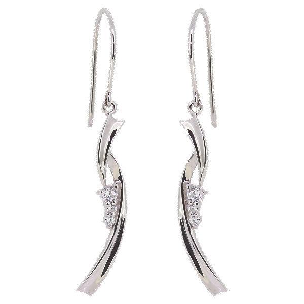 【ほぼ未使用】 ピアス 大人可愛い 揺れる プラチナ ダイヤモンド フックピアス レディース 天然石 【YWU1121712146】(40349円)